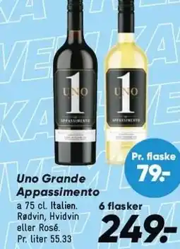 Bilka Uno Grande Appassimento 75 cl - 6 flasker tilbud