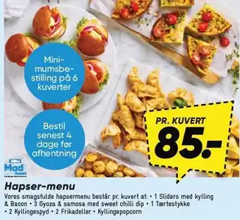 Bilka Hapser-menu tilbud