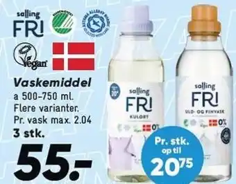 Bilka Vaskemiddel 500-700 ml tilbud