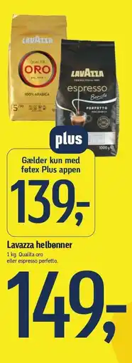 Føtex Lavazza helbønner tilbud