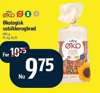 Føtex Salling Økologisk solsikkerugbrød tilbud