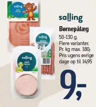 Føtex Salling Børnepålæg tilbud