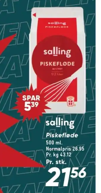 Bilka Salling Piskefløde tilbud