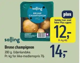 Føtex Salling Brune champignon tilbud