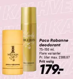 Bilka Paco Rabanne deodorant tilbud