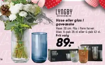 Bilka Vase eller glas i gaveæske tilbud