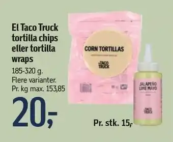 Føtex El Taco Truck tortilla chips eller tortilla wraps tilbud