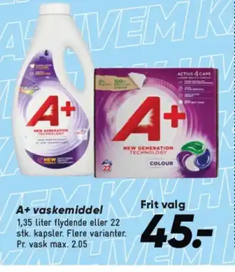 Bilka A+ Vaskemiddel tilbud