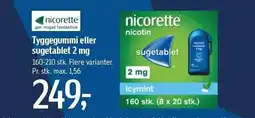 Føtex NICORETTE Tyggegummi eller sugetablet 2 kg tilbud