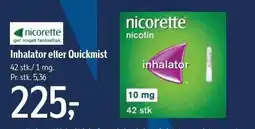 Føtex NICORETTE Inhalator eller Quickmist tilbud