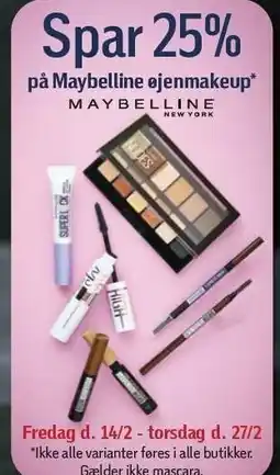 Føtex Spar 25% på Maybelline øjenmakeup tilbud