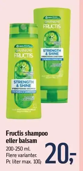 Føtex GARNIER Fructis shampoo eller balsam tilbud