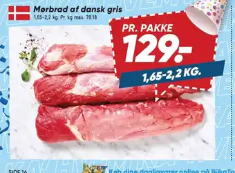 Bilka Mørbrad af dansk gris tilbud