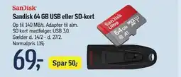 Føtex Sandisk 64 GB USB eller SD-kort tilbud