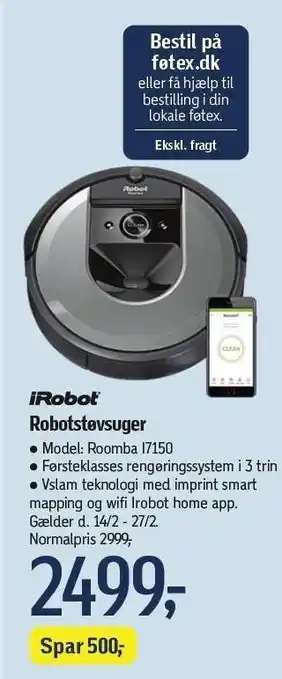 Føtex iRobot Robotstøvsuger tilbud