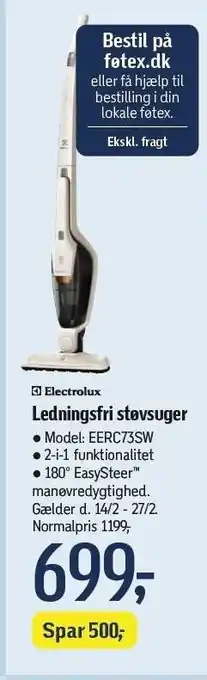 Føtex Electrolux Ledningsfri støvsuger tilbud