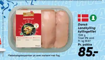 Bilka Dansk Landkylling kyllingefilet tilbud