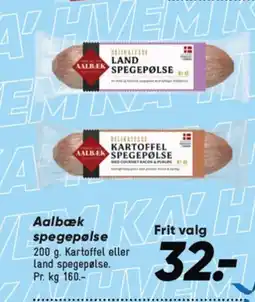 Bilka Aalbæk spegepølse tilbud