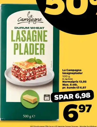 Netto La Campagna lasagneplader tilbud