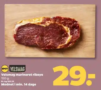 Netto Velsmag marineret ribeye . tilbud