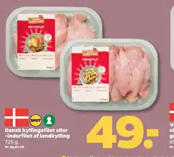 Netto Dansk kyllingefilet eller -inderfilet af landkylling . tilbud