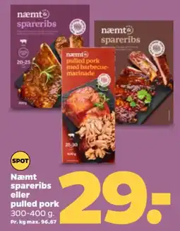 Netto Næmt spareribs eller pulled pork tilbud