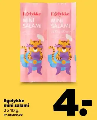 Netto Egelykke MINI SALAMI - tilbud