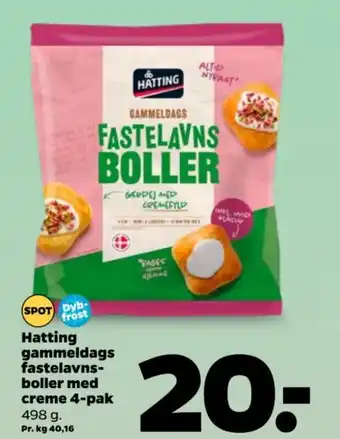 Netto Hatting gammeldags fastelavns- boller med creme 4-pak tilbud