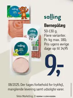 Føtex Børnepålæg tilbud