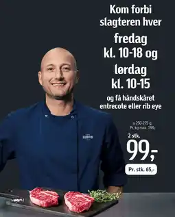 Føtex Kom forbi slagteren og få håndskåret entrecote eller rib eye tilbud