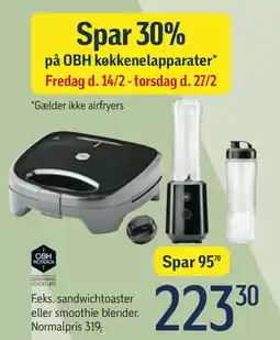 Føtex Sandwichtoaster eller smoothie blender tilbud