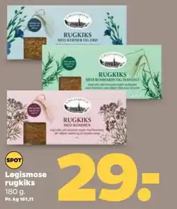 Netto Løgismose rugkiks. tilbud