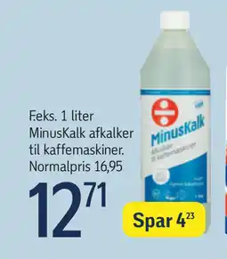 1 liter MinusKalk afkalker til kaffemaskiner