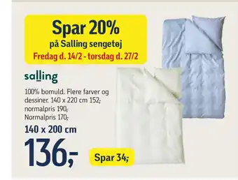 Føtex Spar 20% på Salling sengetøj tilbud