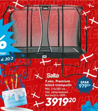 Bilka Premium black trampolin tilbud