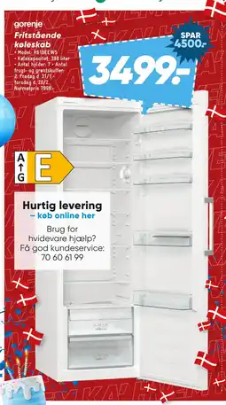Bilka Fritstående køleskab tilbud