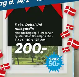 Bilka Debel Uni rullegardin tilbud