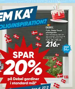 Bilka Debel Touch plisségardin tilbud