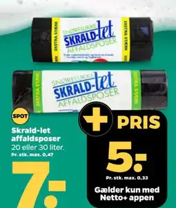 Netto Skrald-let affaldsposer tilbud