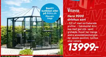 Bilka Hera 9000 drivhus sort tilbud