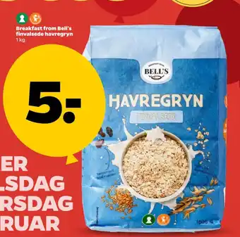 Netto Breakfast from Bell's finvalsede havregryn tilbud