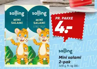 Bilka Mini salami 2-pak tilbud