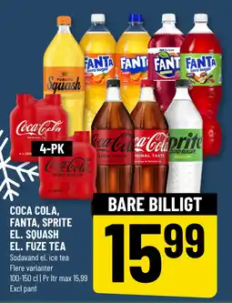Løvbjerg COCA COLA, FANTA, SPRITE EL. SQUASH EL. FUZE TEA tilbud