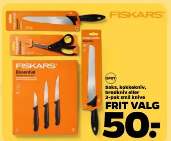 Netto Saks, kokkekniv, brødkniv eller 3-pak små knive tilbud