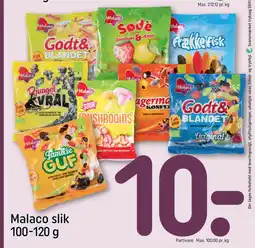 REMA 1000 Malaco slik 100-120 g tilbud