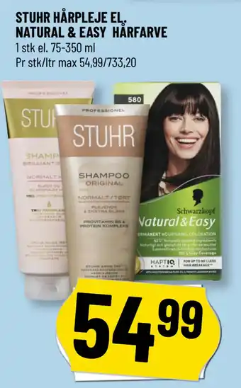 Løvbjerg STUHR HÅRPLEJE EL. NATURAL & EASY HÅRFARVE tilbud