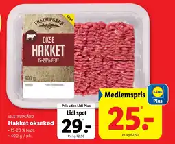 Lidl Hakket oksekød tilbud