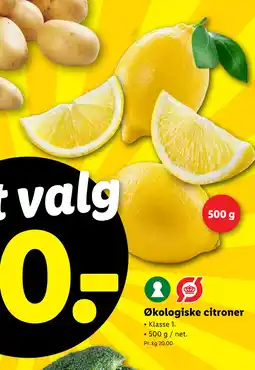 Lidl Økologiske citroner tilbud