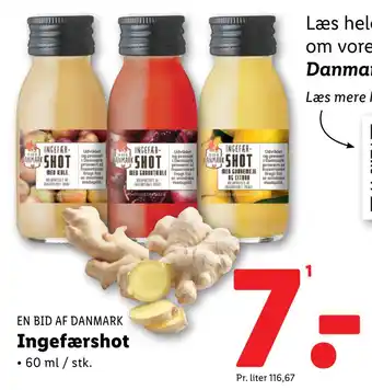 Lidl Ingefærshot tilbud