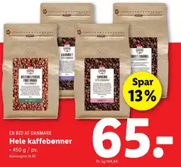 Lidl Hele kaffebønner tilbud